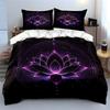 Mandala Yoga Room Decoration Set Soft Comfortable Duvet Cover Bedding Set Included 1*Duvet Cover & 2*Pillowcases, Gift