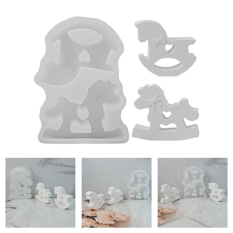 Horse Shape Silicone Candle Molds Food Grade Silicone Baking Mould for Making Candle Soap Chocolate Candy and Resin Art