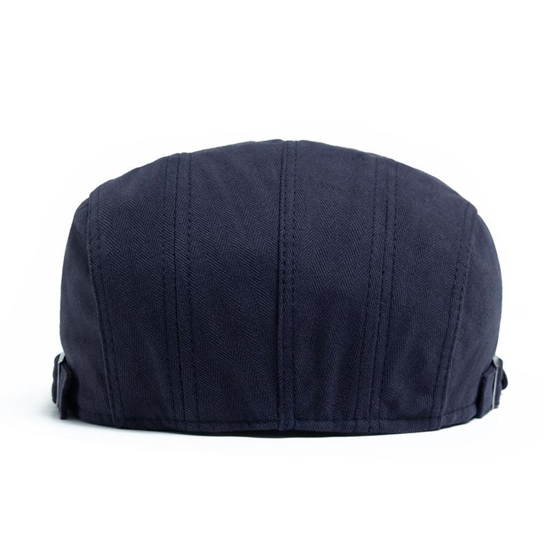 Solid Color Casual Men's Beret Summer Cotton Soft Top Sun Hat British Vintage Newsboy Hat