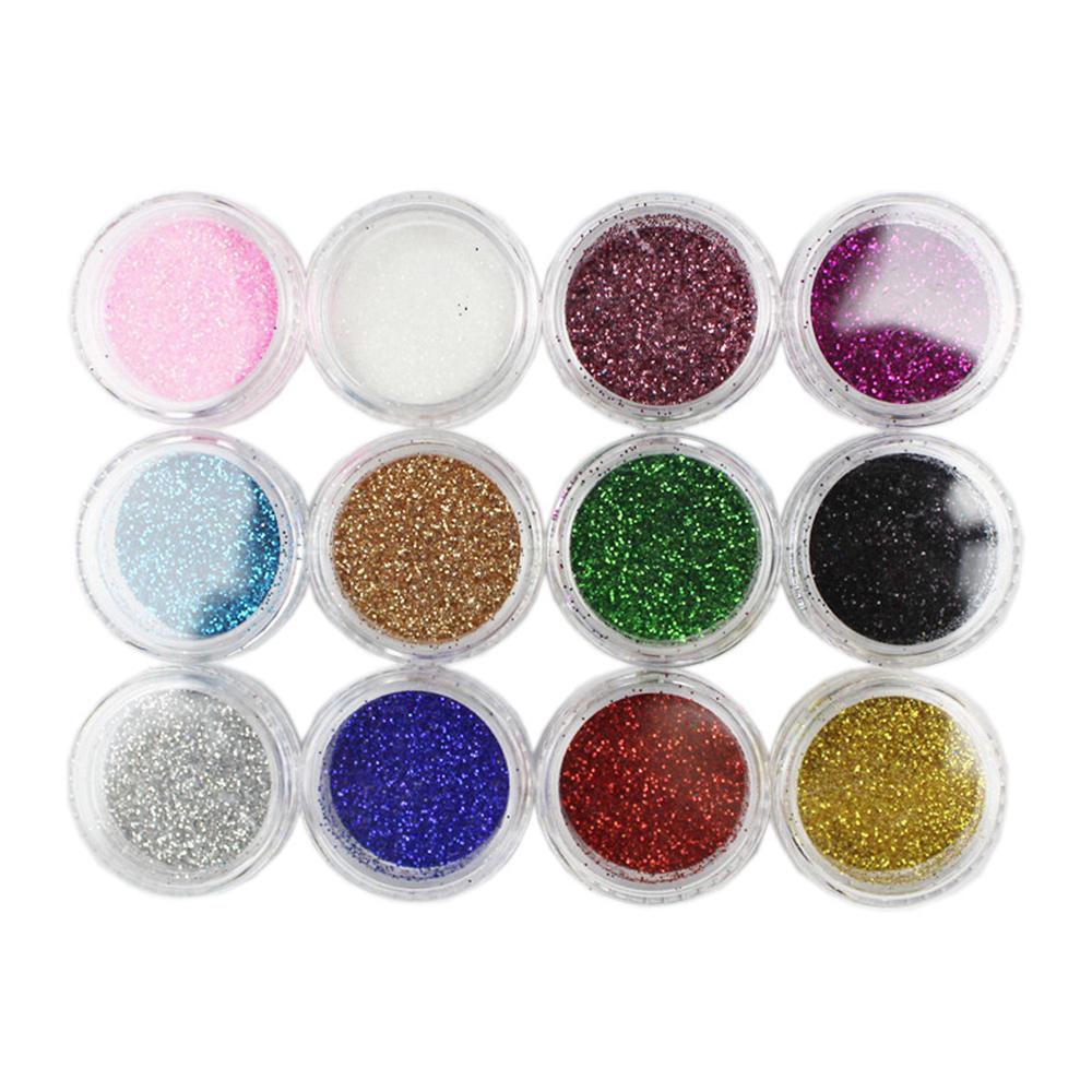 Color Nail Art Glitter Nail Sequins Decoration Tool Glitter for Gel Nail Art Set