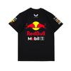Red Bull Heren Dames F1 Raceteam T‑shirt, Zomer Korte Mouw Katoenen T‑shirt, Voor en Achter Print Casual Los Sport Topje, Meerkleurig