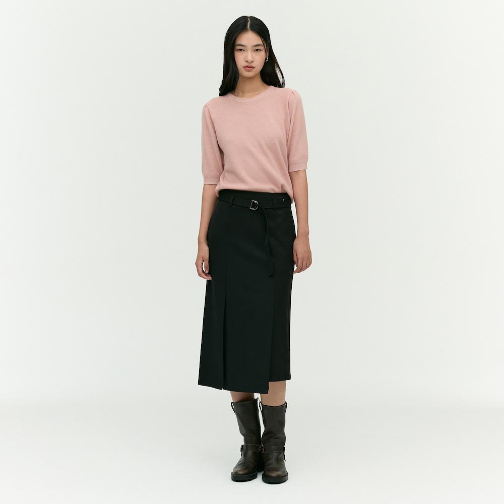 Ibiem Wool Blend H-Line Skirt Emp1Wsk020