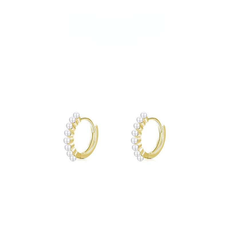 Tancise 925 Sterling sølv syntetiske perle øredobber Drop øredobber for kvinner bryllupsfest gaver