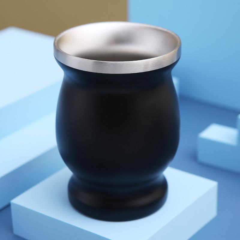 Oz Stainless Steel Mate Cup Argentine Gourd Mate Cup Double Layer Vacuum Thermos Cup Portable 8oz single cup