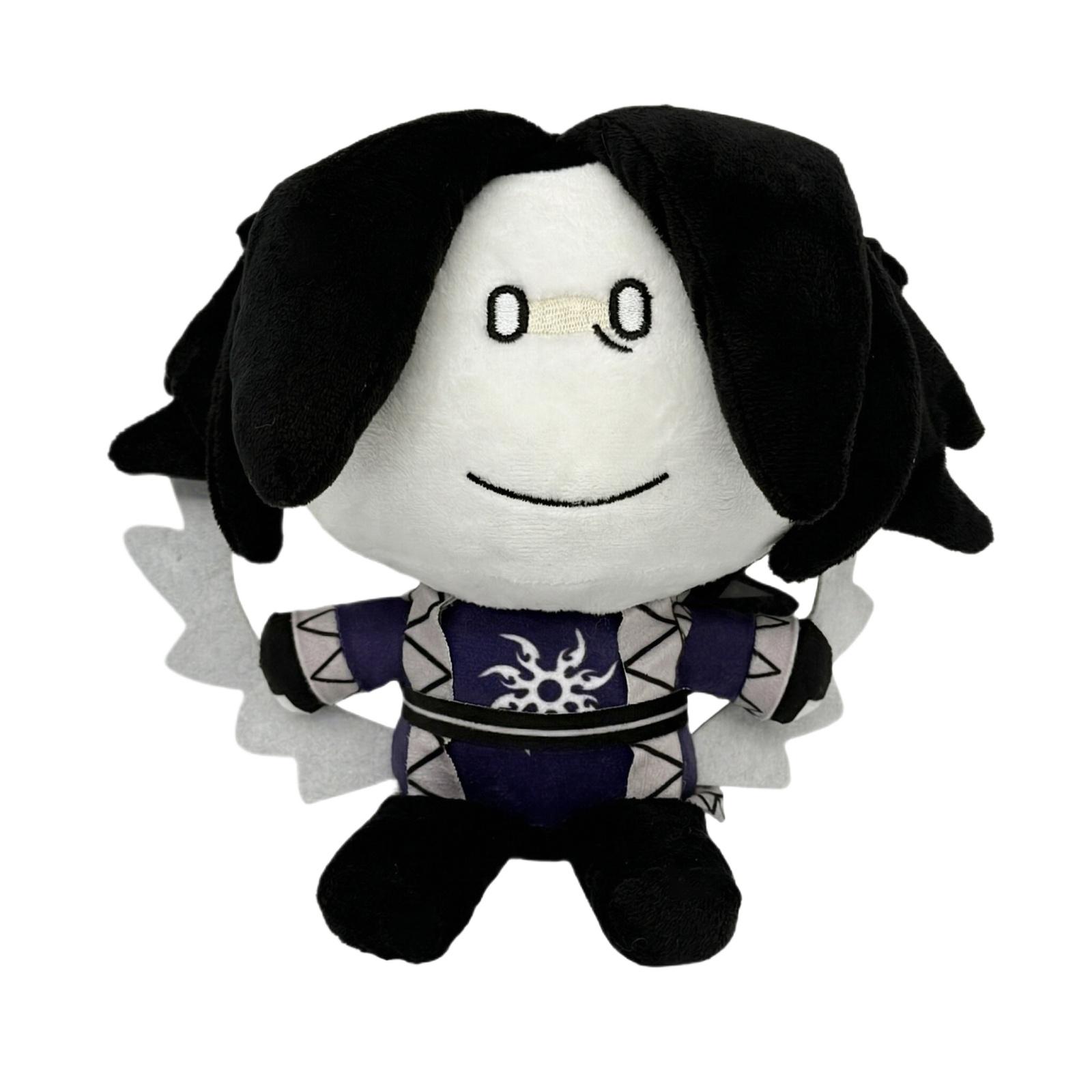 

Plush Stuffed Toy Soft Fabric Anime Character Doll with Embroidered Face and Detailed Costume for Collectors and Fans 25cm One Size чёрный