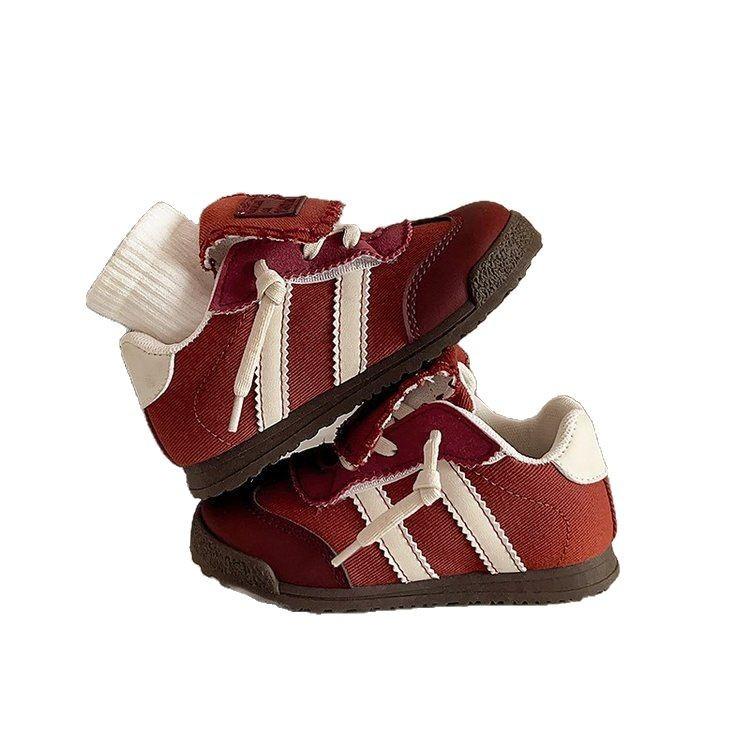Korean version of retro classmates children's sports shoes 2025 spring new boys board shoes girls baby moral training shoes