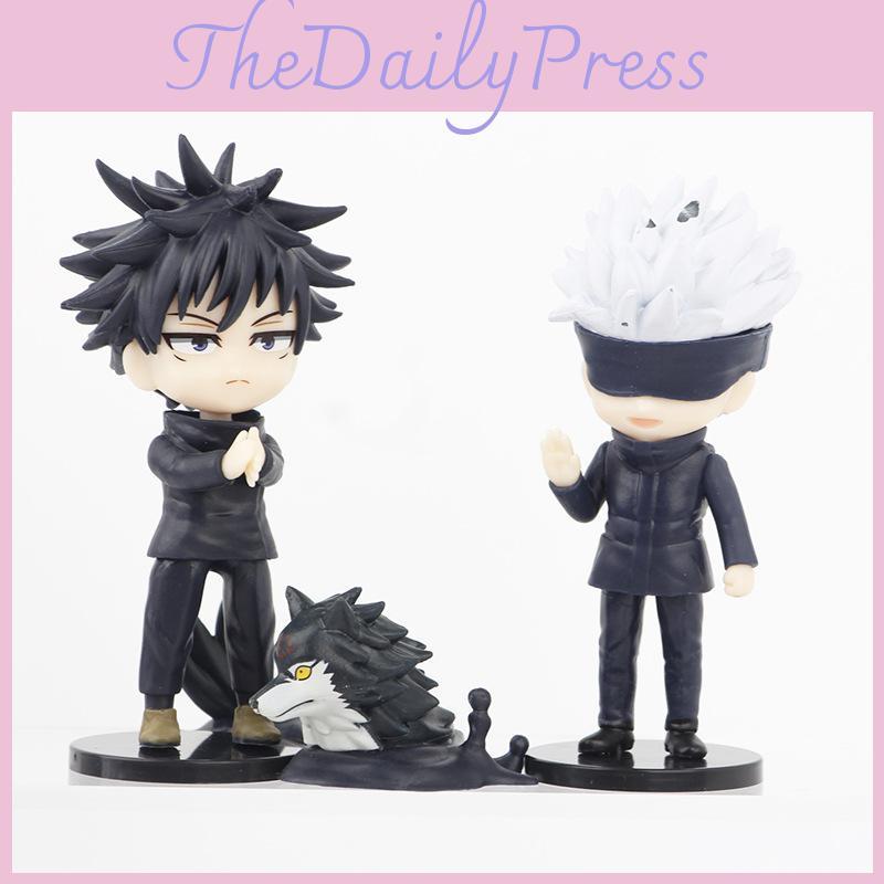 Charming Jujutsu Kaisen Q Version Dolls With Pvc Action Figures Of Gojo Itadori Nobara