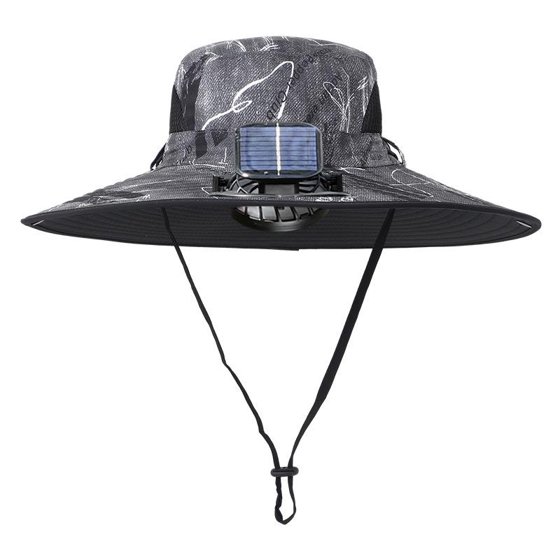 Men's Solar-Powered Sun Hat with USB Fan for Outdoor Summer Activities