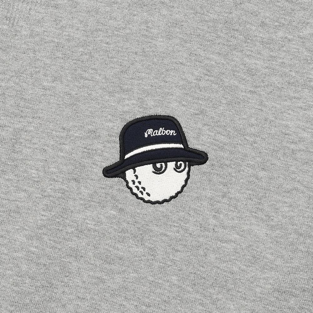 MALBON GOLF Basic Round Sweater Gray (Man)