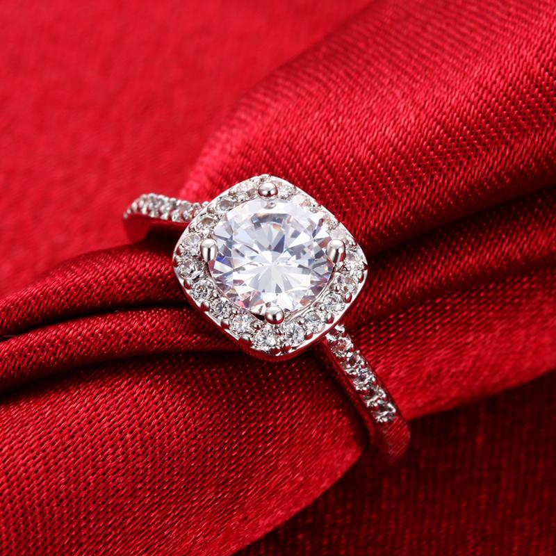 Fashion Rings For Women Wedding Engagement Jewelry Accessory Cubic Zircon Stone Promise Finger Ring Anillos Femme