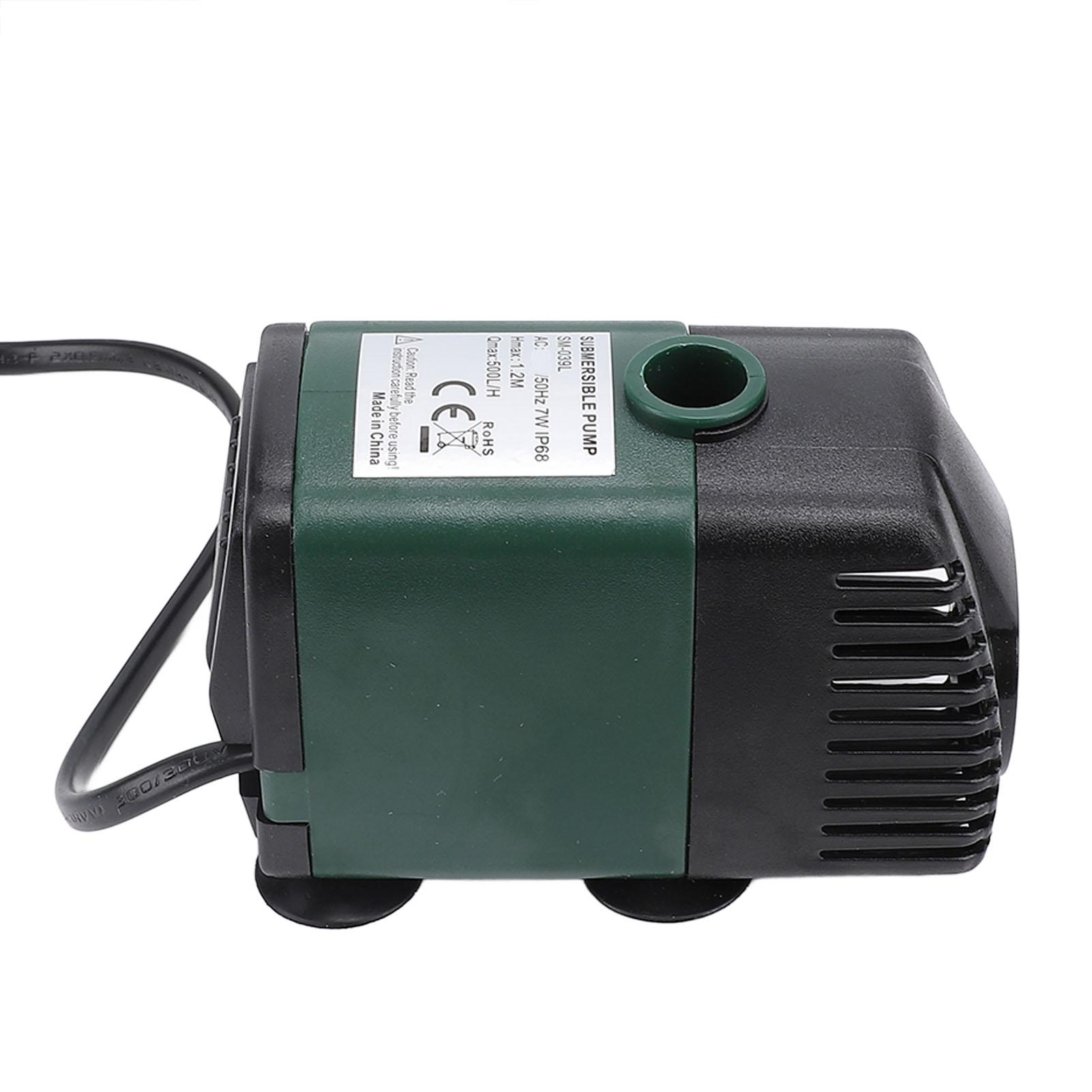 

Занурювальний фонтанний водяний насос Малий Зовнішній Захист IP68 7 Вт 500 л/год для Акваріума Рибного ставка