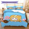 Boxy and Foxy Pattern Bedding Quilt Set Quilt Cover Pillowcase Home Decoration Gift (1 * Duvet Cover + 2 * Pillowcase, Without Core)