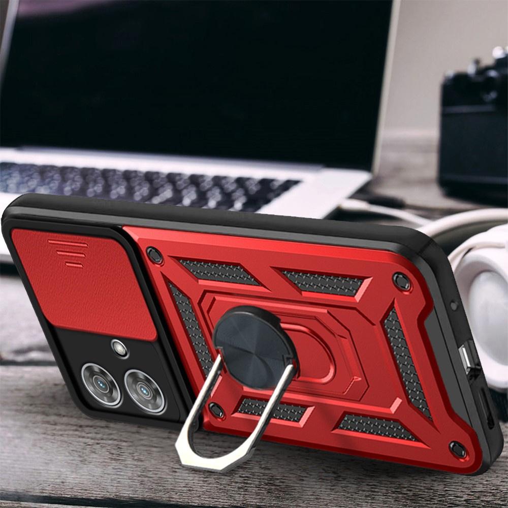 Armored case for Motorola Edge 40 Neo, CamShield Slide, red