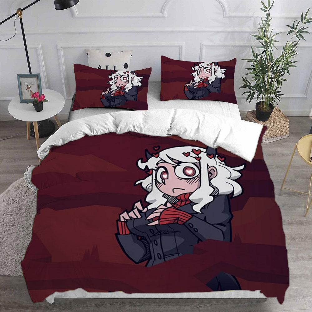 New Game Helltaker Bedding Sets Comforter Quilt Bed Cover Duvet Cover Pillow Case 2-3 Pieces Sets Kids Adult Size Home Textiles