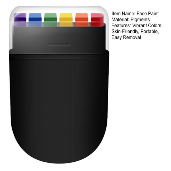 Rainbow Face Paint Pride Face Body Paint 6 Colors Safe Face Paint Stick Body Markers for Marches Parties Festivals Pride Day Celebrations