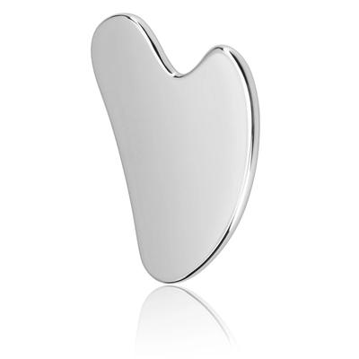Gua Sha Board Heart Shape Stainless Steel Muscle Massage Tissue Therapy Scraping Plate Promote Blood Circulation Body Relaxation Facial Care Massager