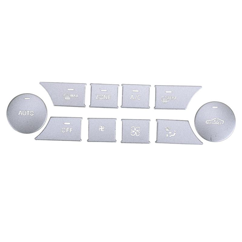 10pcs/Set Center Console Air AC Button Cover Trim Fit for Benz C CLS GL GLK ML W204 S204 W166 C218 X218 X164 X166 X204 W164 ABS