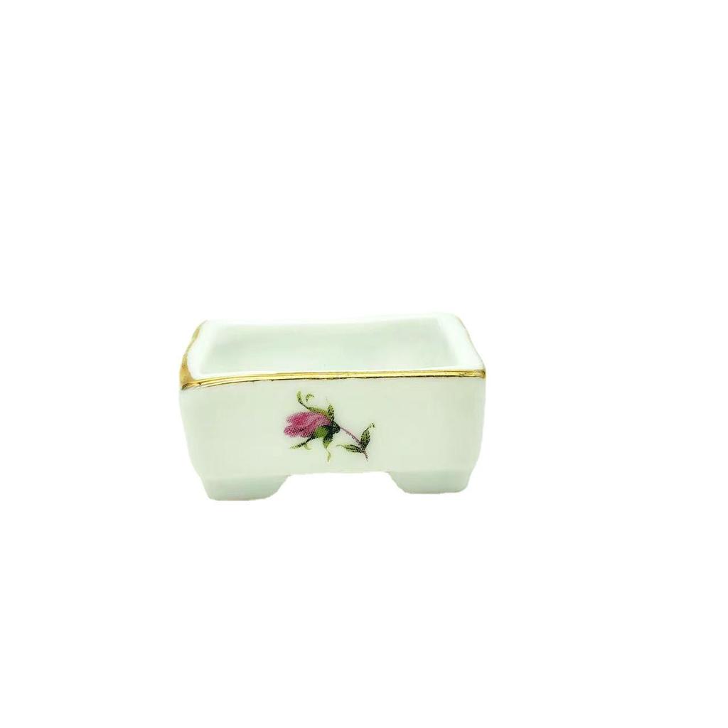 Miniature Dollhouse Ceramic Flower Pot Toy Model