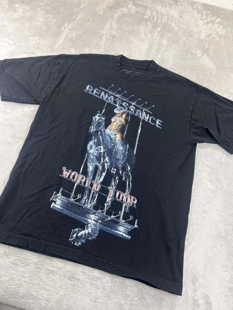 Beyonce Renaissance World Tour Shirt Mens Medium Black 2023 Made in USA Concert Unisex T-Shirt XXXL