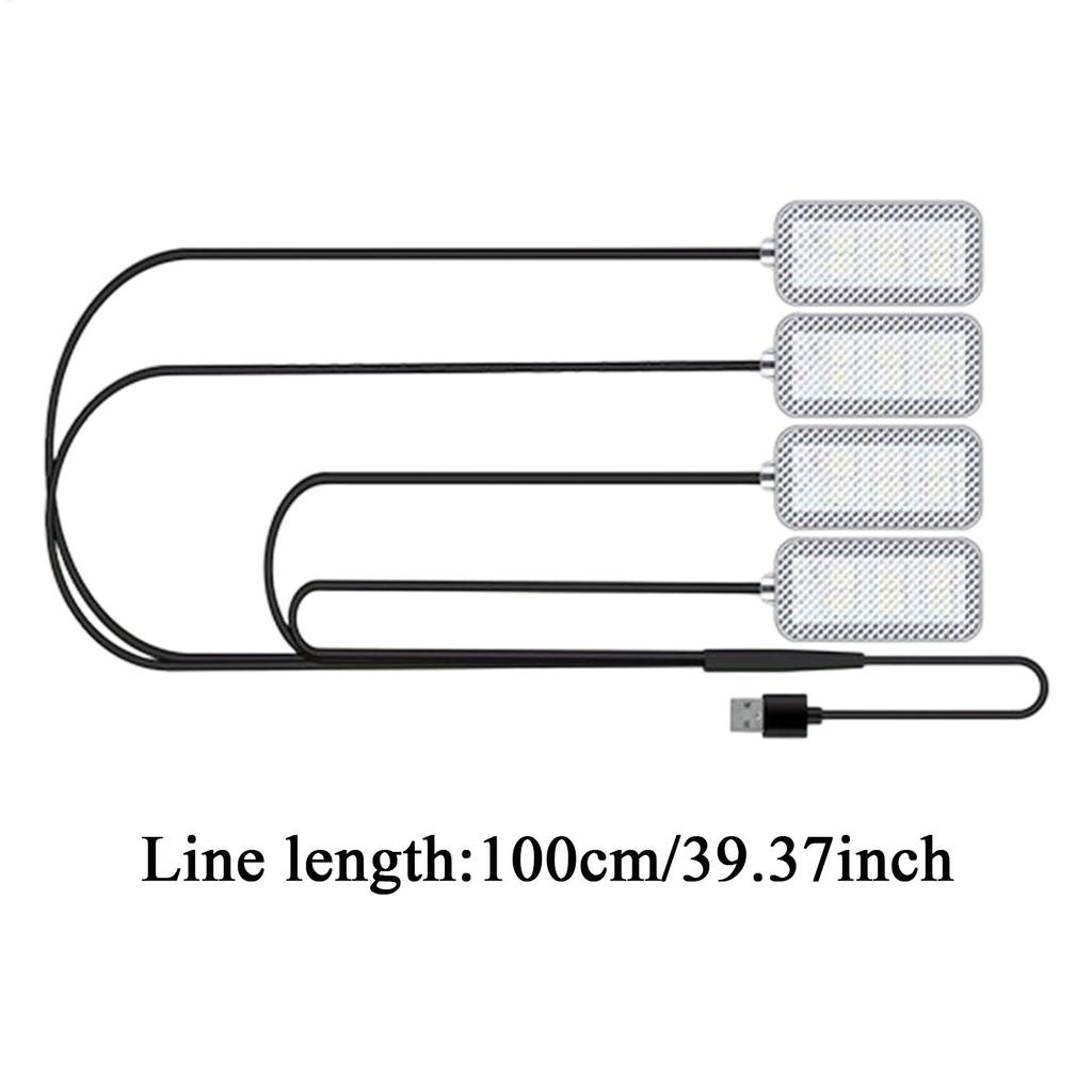 Car Ambient Lighting Adjustable USB Lamp With USB Port LED Car Lights For Truck SUV Tractor Trailer