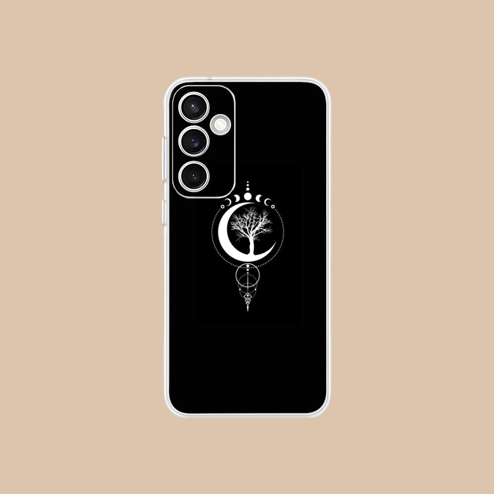 Sun Moon Mobile Cell Phone Case for Samsung Galaxy S25 S24 S23 S22 S21Plus FE Ultra Clear Colorful Cover Luxury Cellphones