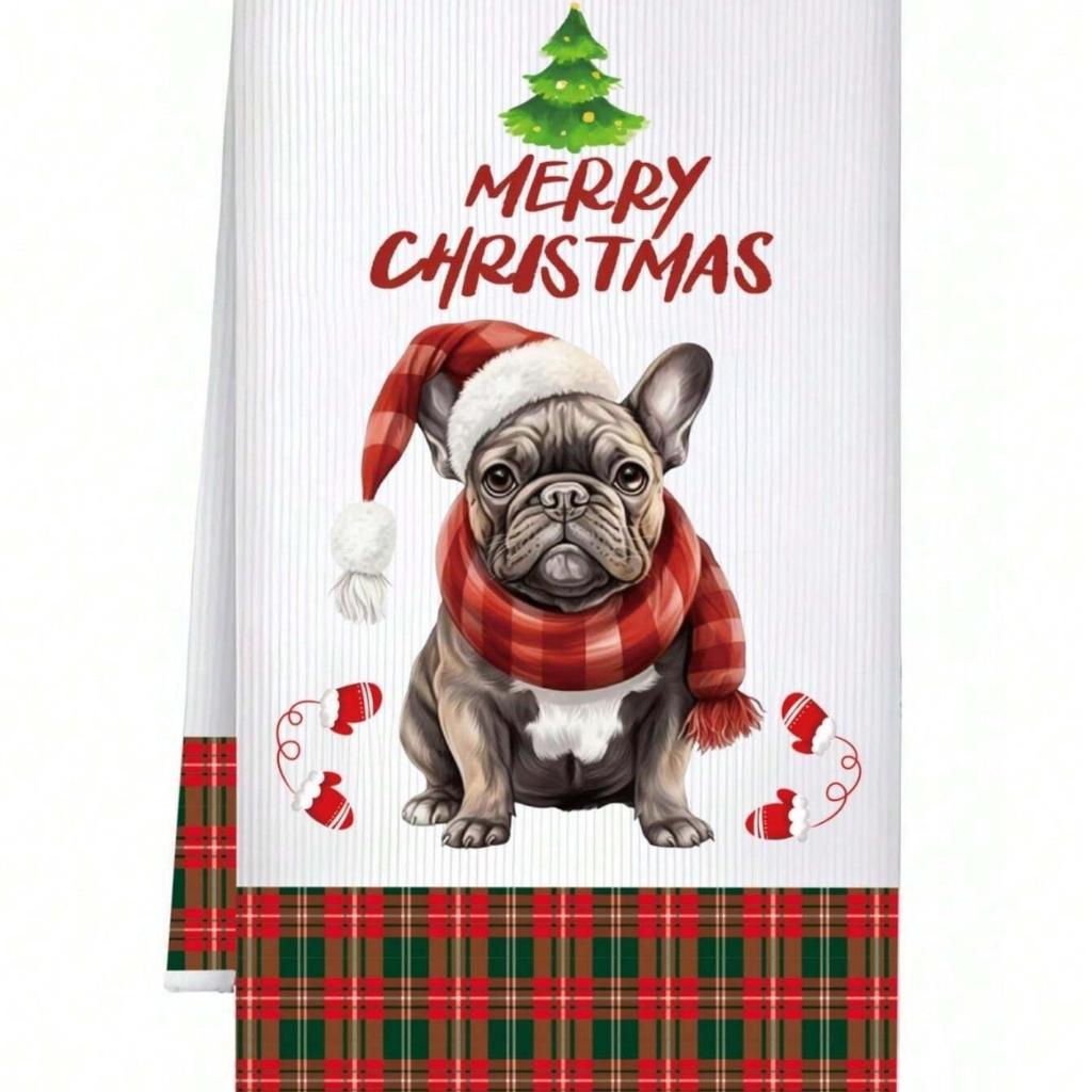1pc/2pc/4pc/pack Christmas Scrub Sponge Creative Kitchen Dish Cloth Festive Cleaning Decor for Home & Table Kitchen Dish Towel Xmas Cleaning Supplies