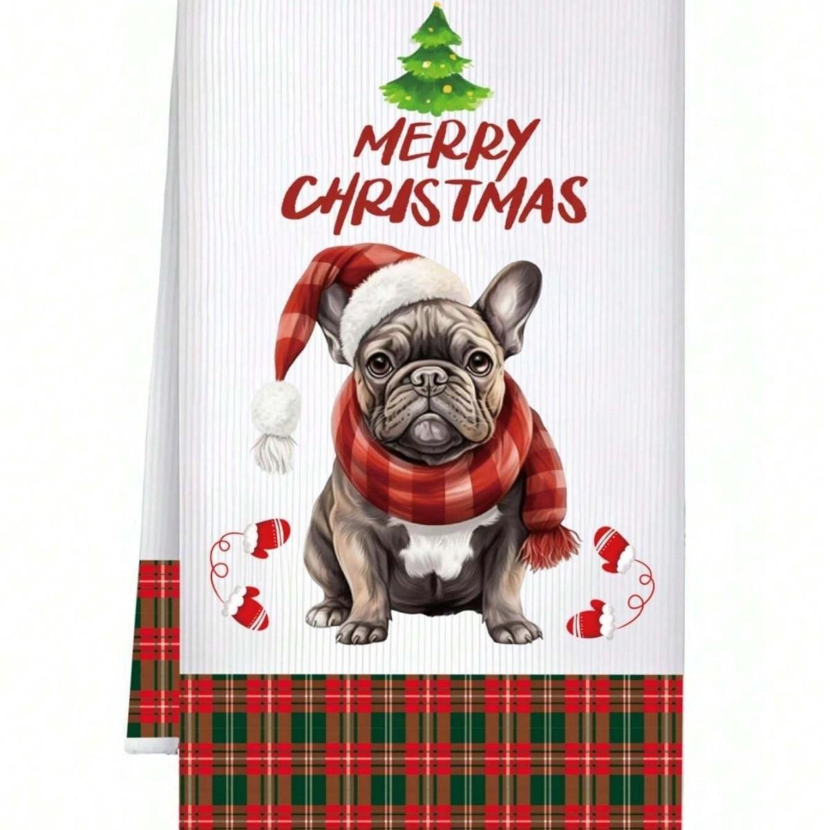 

1шт/2шт/4шт/упаковка Різдвяна скраб-губка Креативна кухонна ганчірка Святковий декор для прибирання дому та столу Кухонний рушник Різдвяні засоби для прибирання 40*60cm