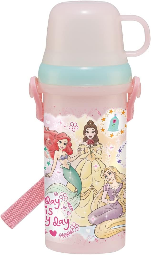 

Skater Water 480ml with Disney Princess Children s Bottle, Cup, 23, Girls, PSB5KD-A