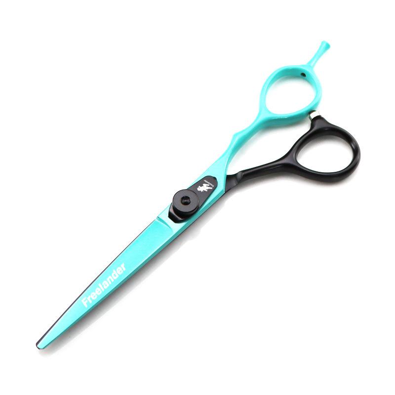 6.0 God Walker Black-Green Hairdressing & Barber Scissors: Straight & Thinning Shears for Bangs