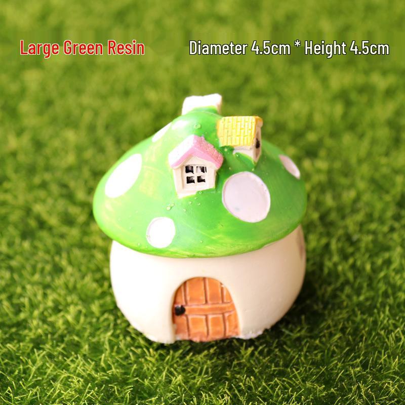 Moss Micro Landscape: Succulent & Mushroom House Ornament for DIY Miniature Gardens