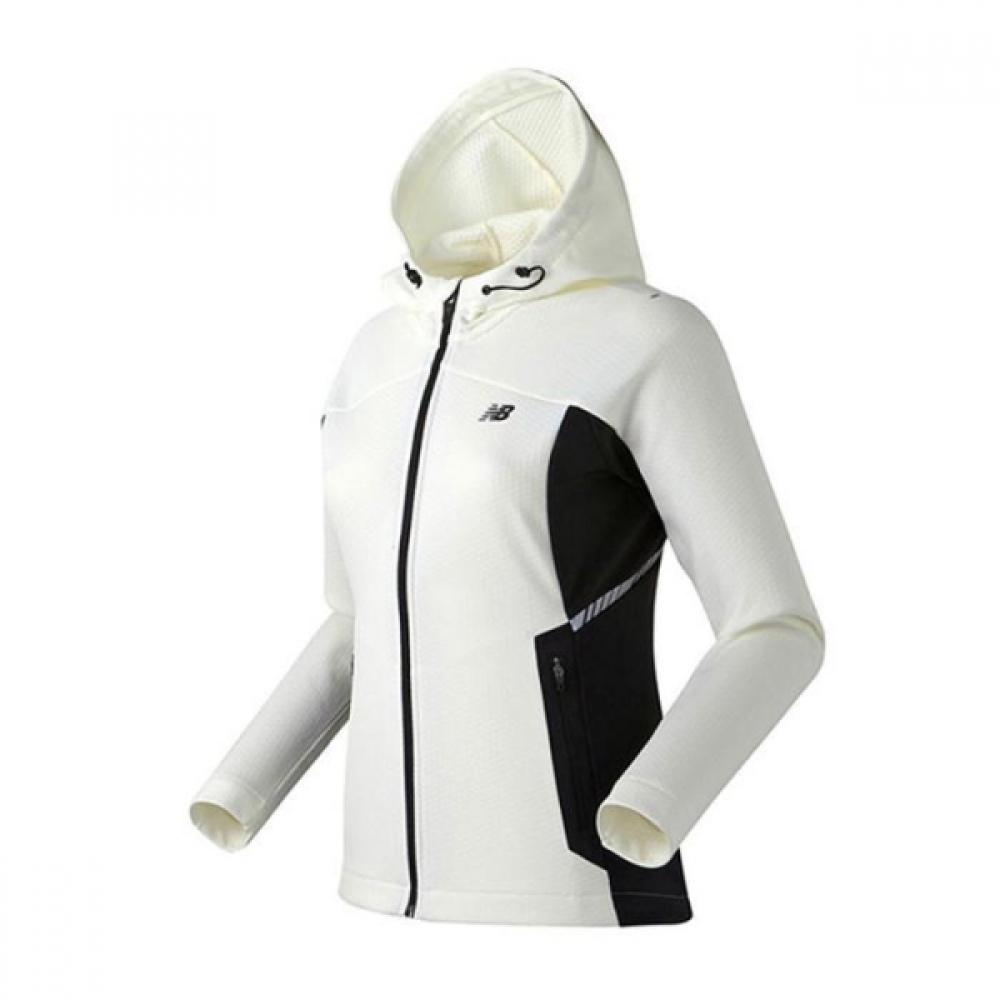 

New Balance Hexagon Fleece Hooded Jacket Nbmd946032 White Single color/85