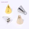 18K Gold Plated Brass Cone End Cap For Jewelry Making,Caps For Bracelet,Supplies For Jewelry,DIY Necklace Making Accessories