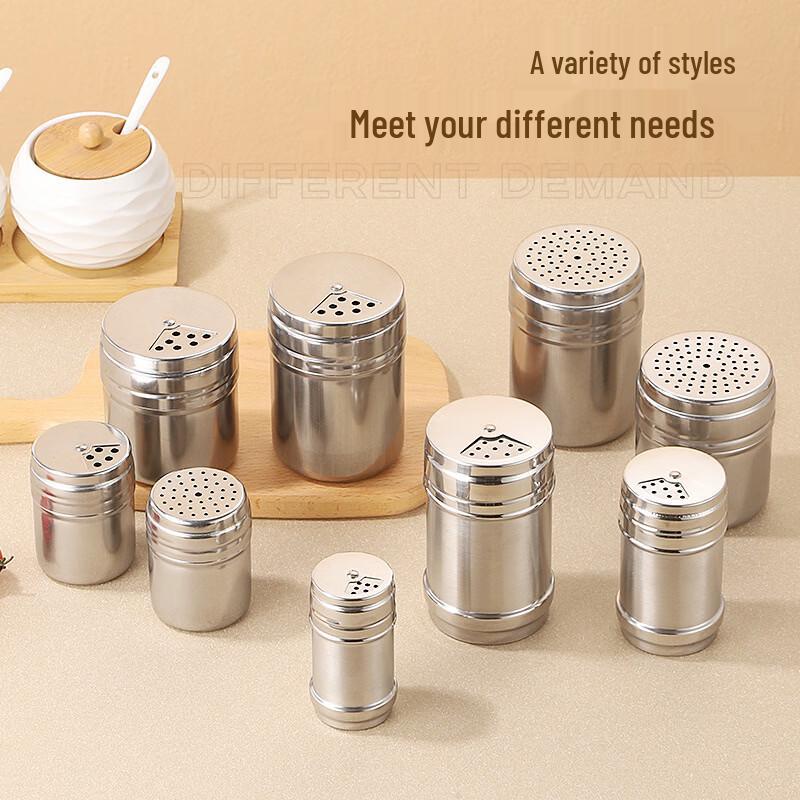 Stainless Steel Spice Shaker Jar Set (5-Pack)