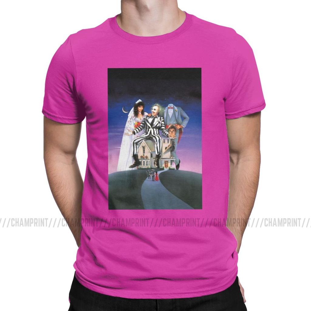 Beetlejuice Movie Poster Men T Shirts Horror Casual Tee Shirt Short Sleeve Crew Neck T Shirt