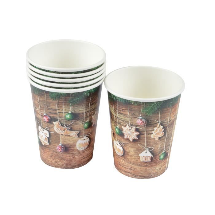 Gobelets en carton - Gu - Marron - 25 CL - Set de 6 - Adulte