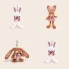 Warm Warm Stuffed Bunny Keyring With Plaid Dress Decoration For Cute Collection Fans