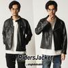 Genuine Leather Jacket Reproduced Leather Outerwear Light Outerwear Spring Clothes Autumn Clothes Riders Jacket Military Jacket Leather Jacket L Black