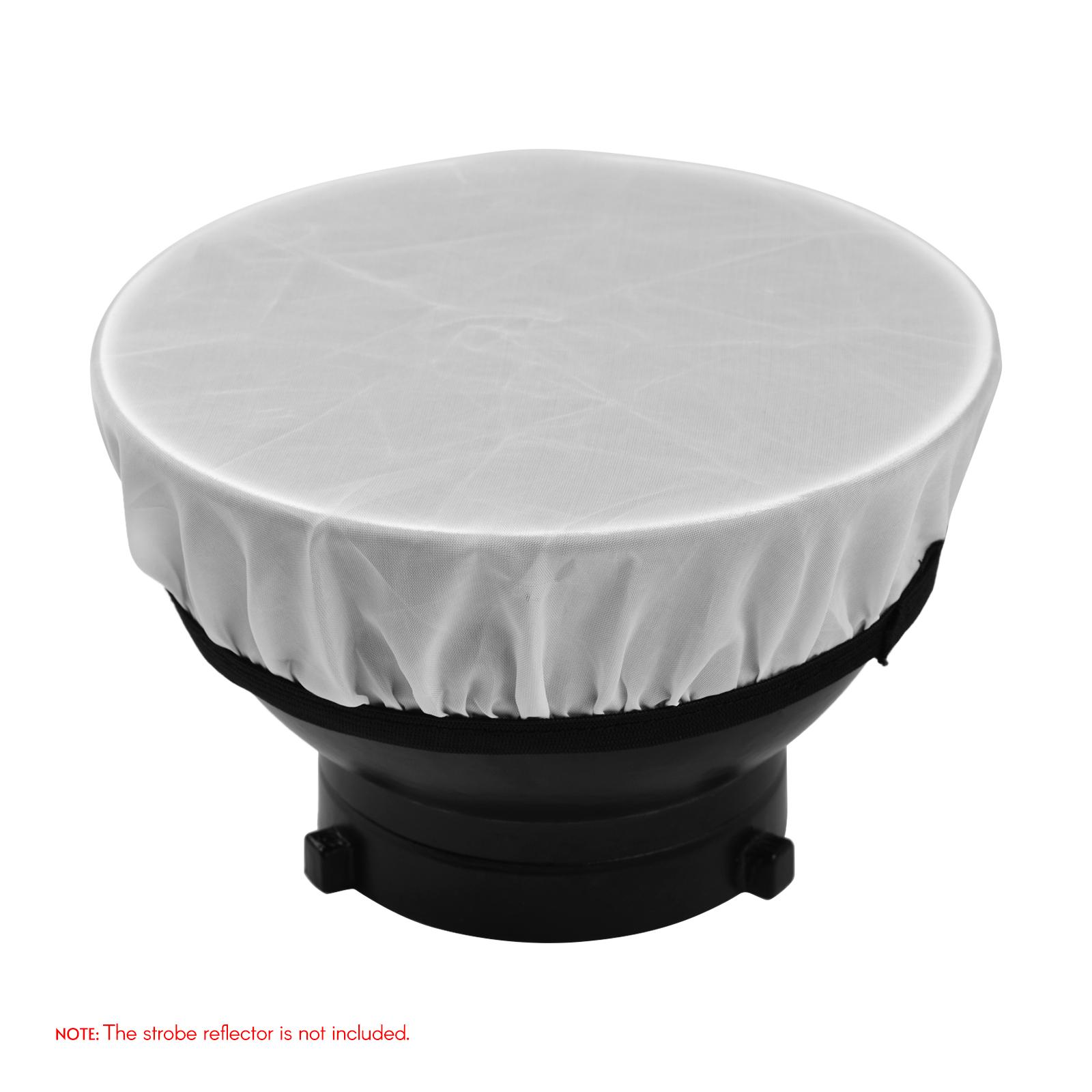 Calzino Diffusore Bianco Da 180mm Per Riflettori Standard – Confezione Da 2, Bordo Elastico Per Luce Morbida