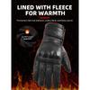 Retro Winter Motorcycle Leather Gloves with Certified Lined with Fleece for Warmth Protective Anti-fall Touch Motocross Gloves