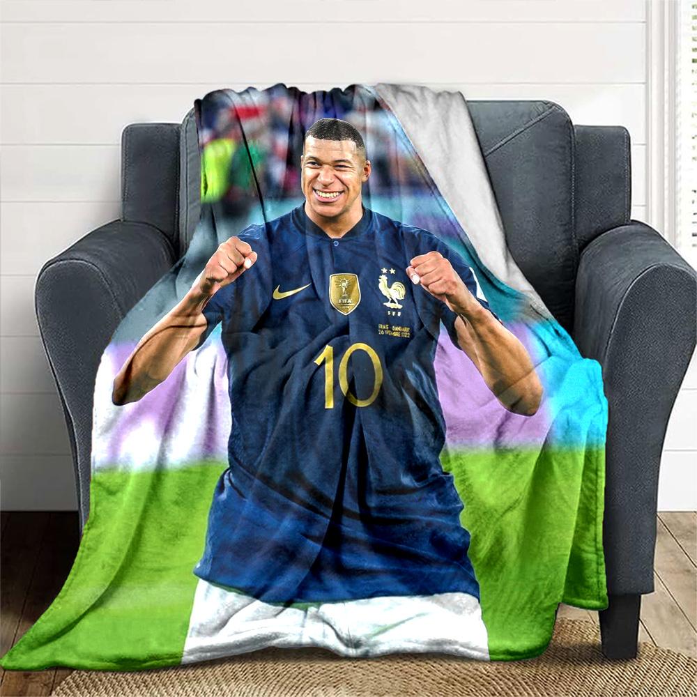 Star Player Kylian Mbappé Blanket Comfortable Great for Chair Bedding Couch for All Seasons Modern Perfect Gift for Relatives and Friends