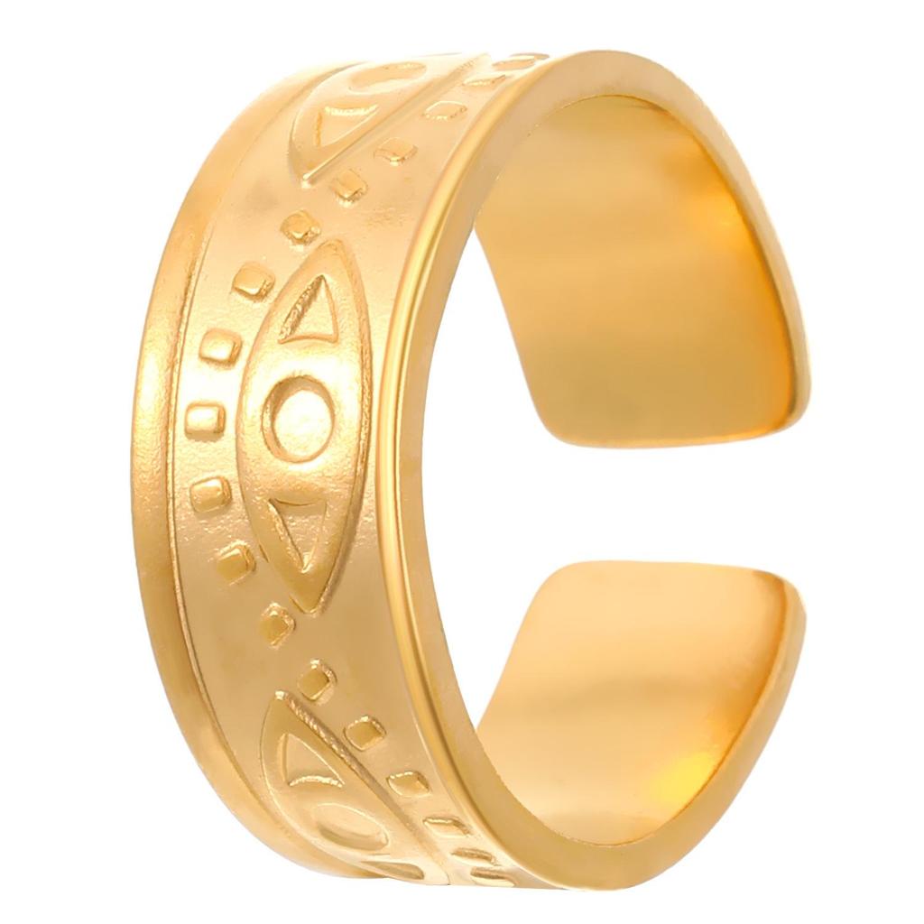 High-End Edelstahl Blumen- & Seestern Offener Ring für Damen
