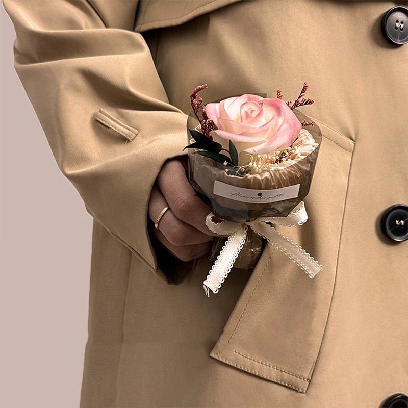 Mini Cep Toplantısı Küçük Buket Gül Ayçiçeği Sonsuz Çiçek Yapay Çiçek Hediye Kutusu Sevgililer Günü Doğum Günü Hediyesi Dekor