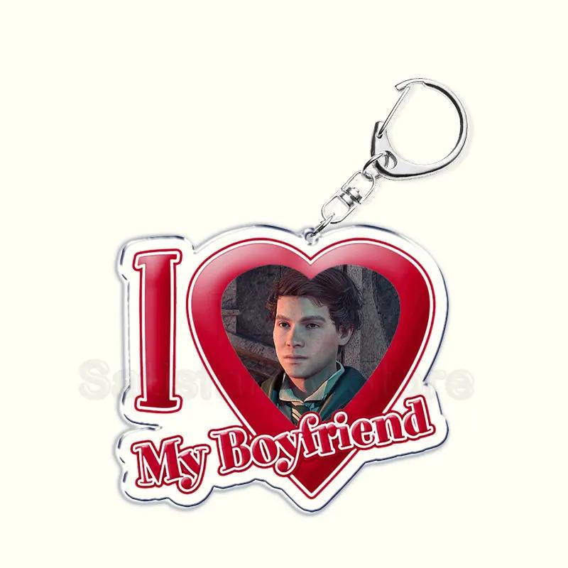 

I Love My Boyfriend Girlfriend Heart Acrylic Key Chain Pendant Bf Gf Couple Key Ring Keychains for Bag Pendant Custom Lover Gift
