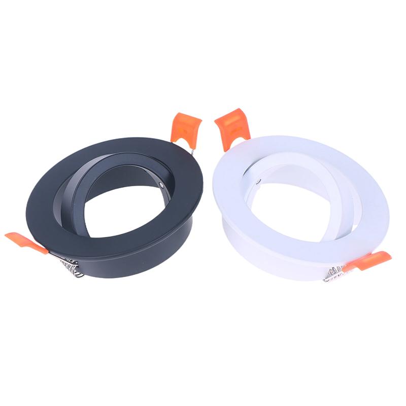 High Quality Aluminum Alloy White/Black Round Gu10 Mr16 Adjustable Spot Light Fixture Led Downlight Ceiling Spot Light Frame
