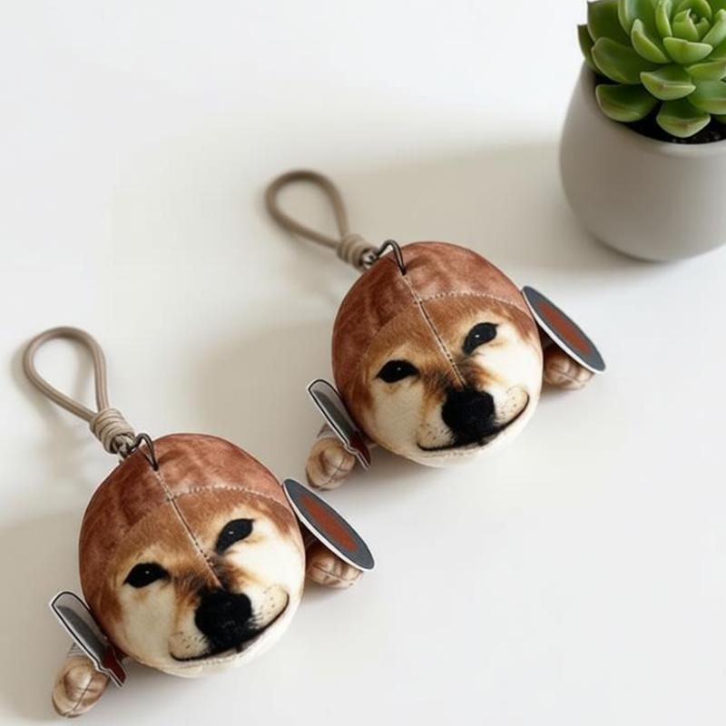 Peluche Cheems Shiba Inu Carino da 16 cm con Spada e Scudo Divertenti Cane Imbottito Portachiavi Morbido Ciondolo Regalo di Compleanno Creativo Bambini Ragazzi Ragazze