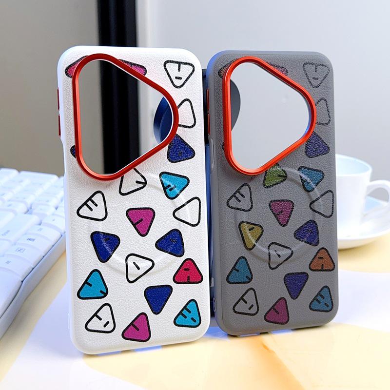 Golden Armor Graffiti Magnetic Leather Case for Huawei P70/Mate70 Ultra