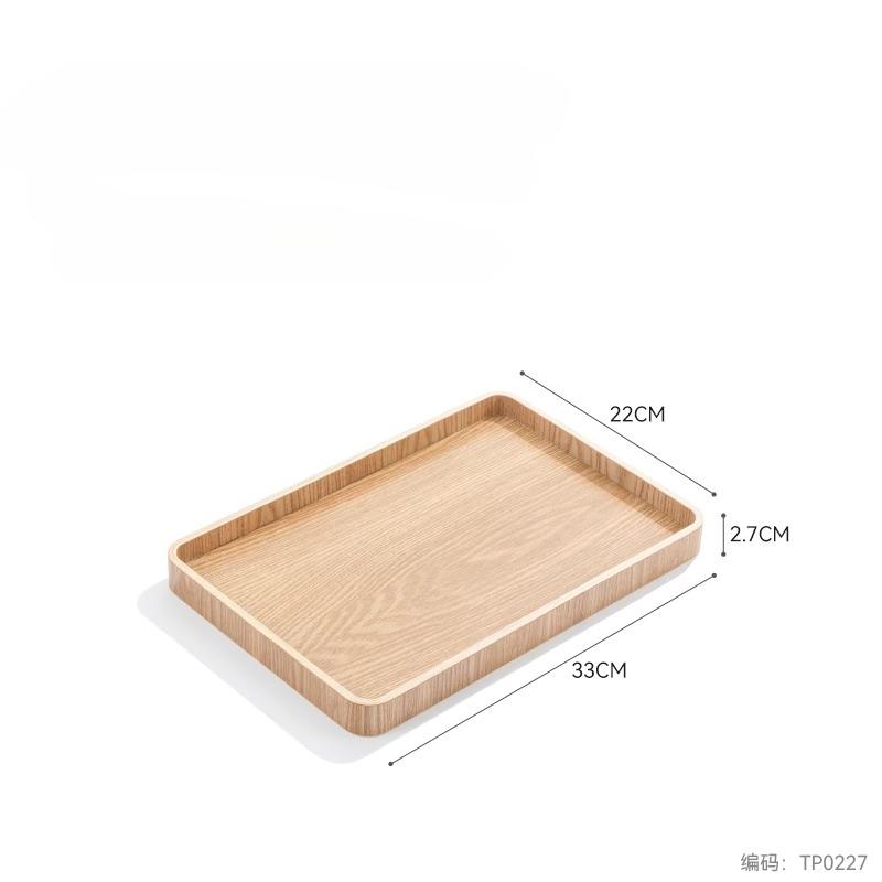 Ash Wood Tray Cup Storage Tray Wooden Household Serving Tray Bread, Dessert and Coffee Tray Solid Wood Plate