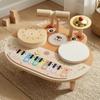 Holz Musikalischer Aktivitätstisch Cartoon-Stil Kindermusikspielzeug FrühesLernen