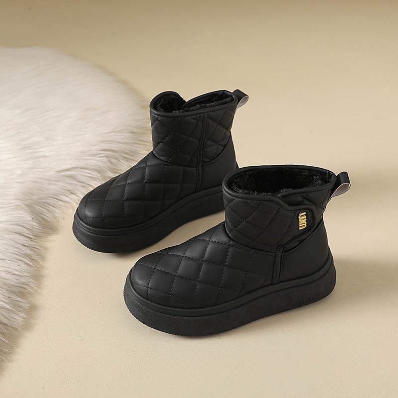 Winter new velvet warm snow boots wear-resistant non-slip cotton shoes casual non-slip snow boots 35
