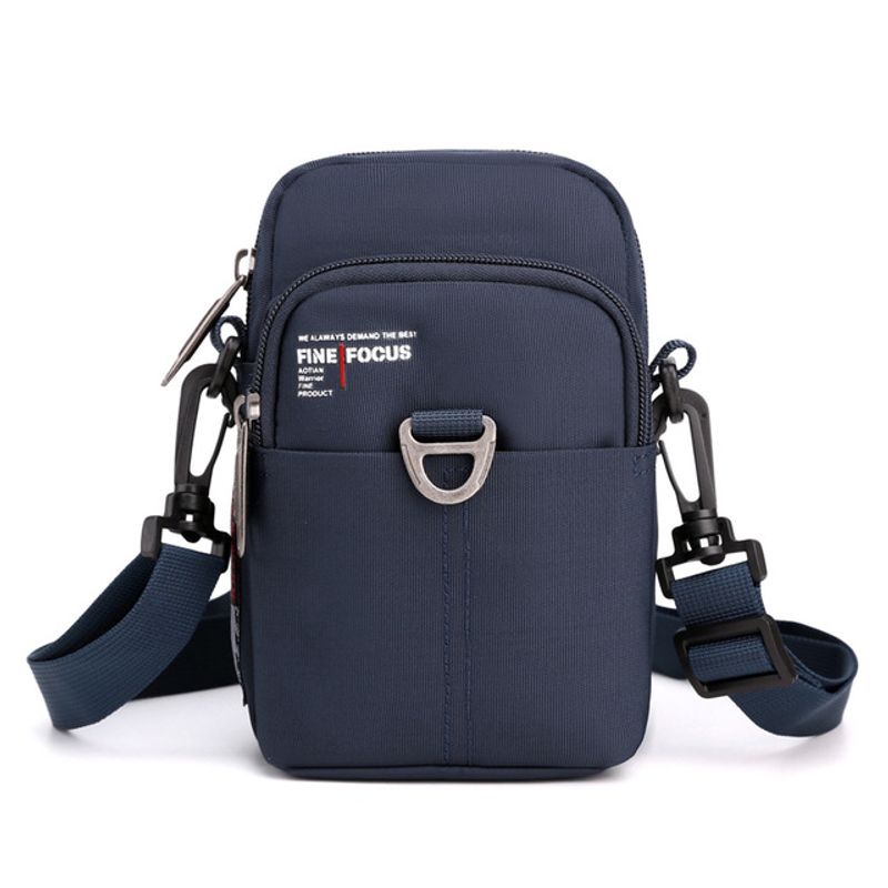 

Гонконгская мини-повседневная мужская сумка-мессенджер для лета и осени Dark Blue